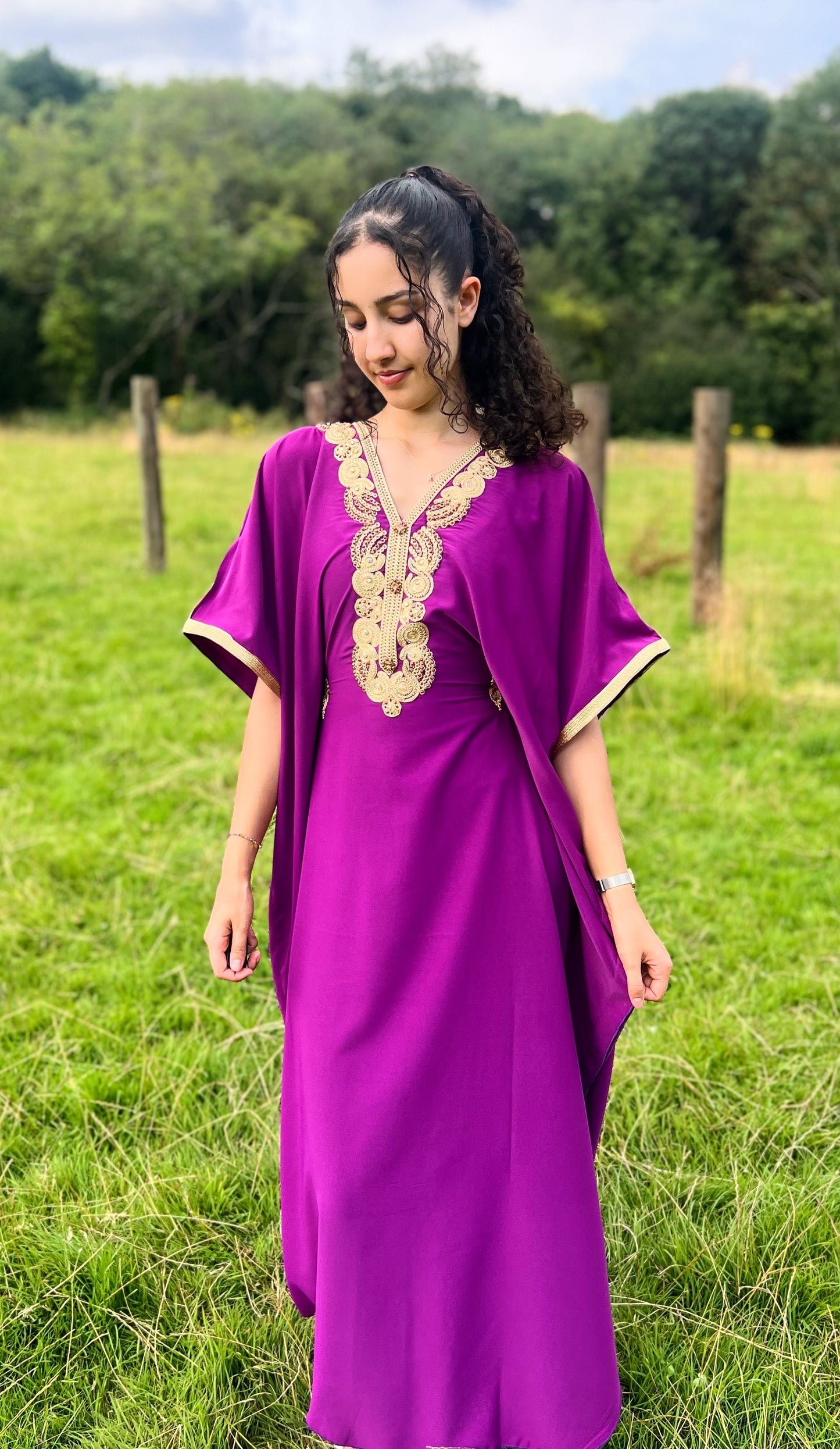 Purple Moroccan Gandoura